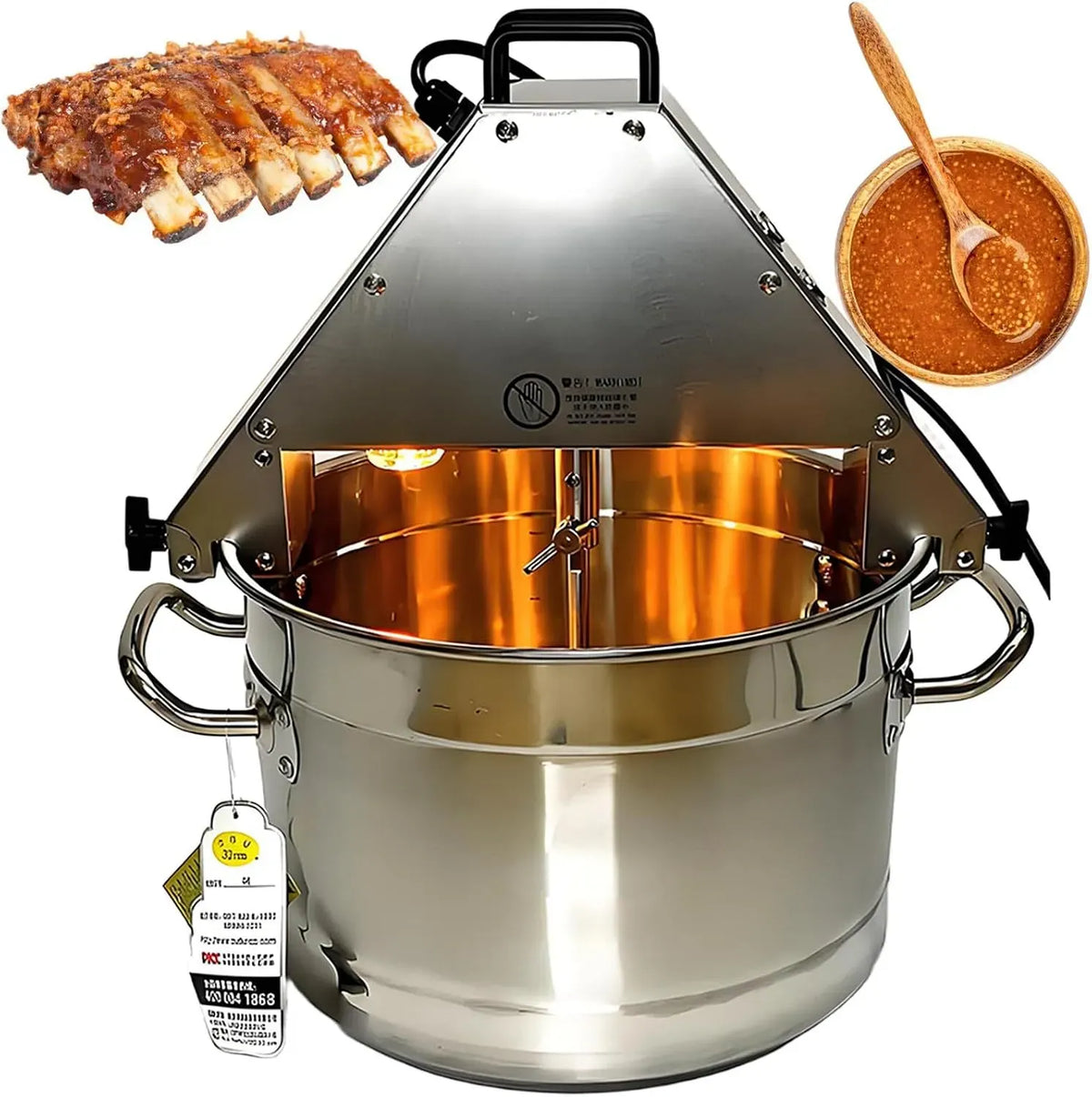 304Material Barbecue, 10 L, 50 W, professionnel, acier inoxydable, pour Confitures