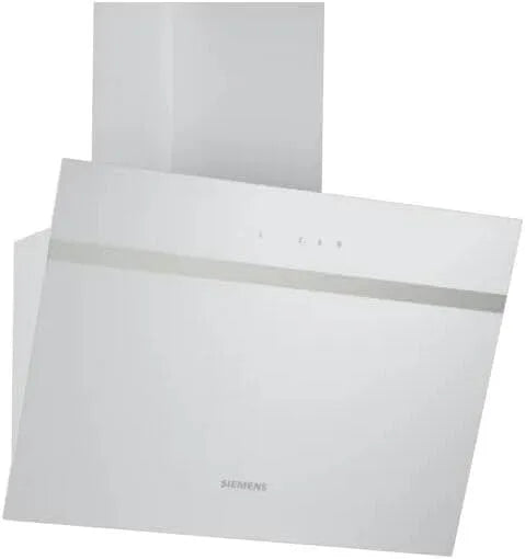Siemens iQ100 LC65KDK20 Hotte aspirante, 60 cm, hotte de cuisine, éclairage LED, installation murale, tactile, blanc, touchControl, filtre à graisse