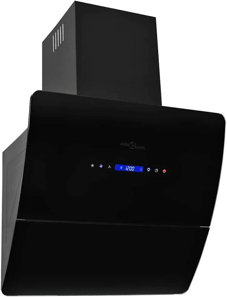 Hotte aspirante, 60 cm, 756 m3/h, hotte de cuisine, installation murale, acier inoxydable, noir, 50703