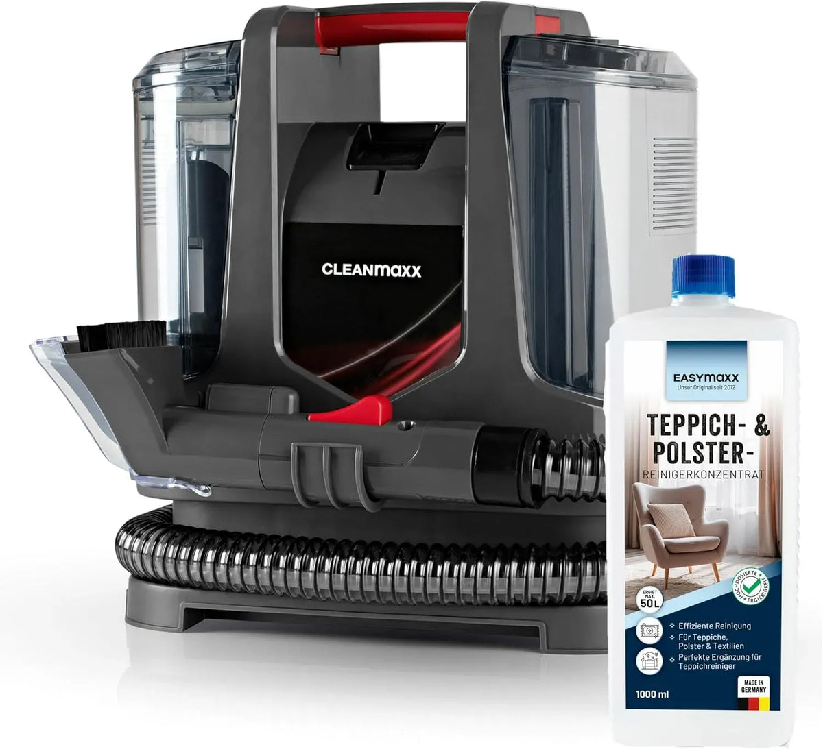 Aspirateur, appareil électrique d'aspiration, Nettoyeur, CLEANmaxx Nettoyant pour tapis et tissus d'ameublement compact plus