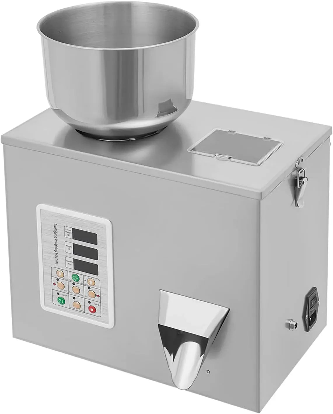 2-5s/sachet Machine de remplissage, 50 g, écran LCD, acier inoxydable, pour thé