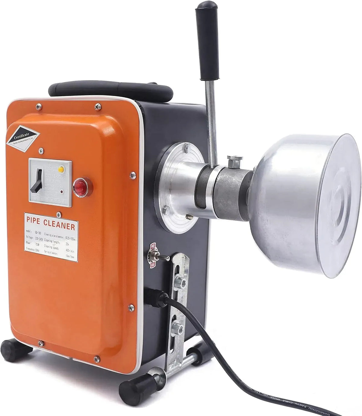 Machine de nettoyage, 750 W, 52 m, restaurant, pour déboucheur de canalisations 52 m de long spirale 400