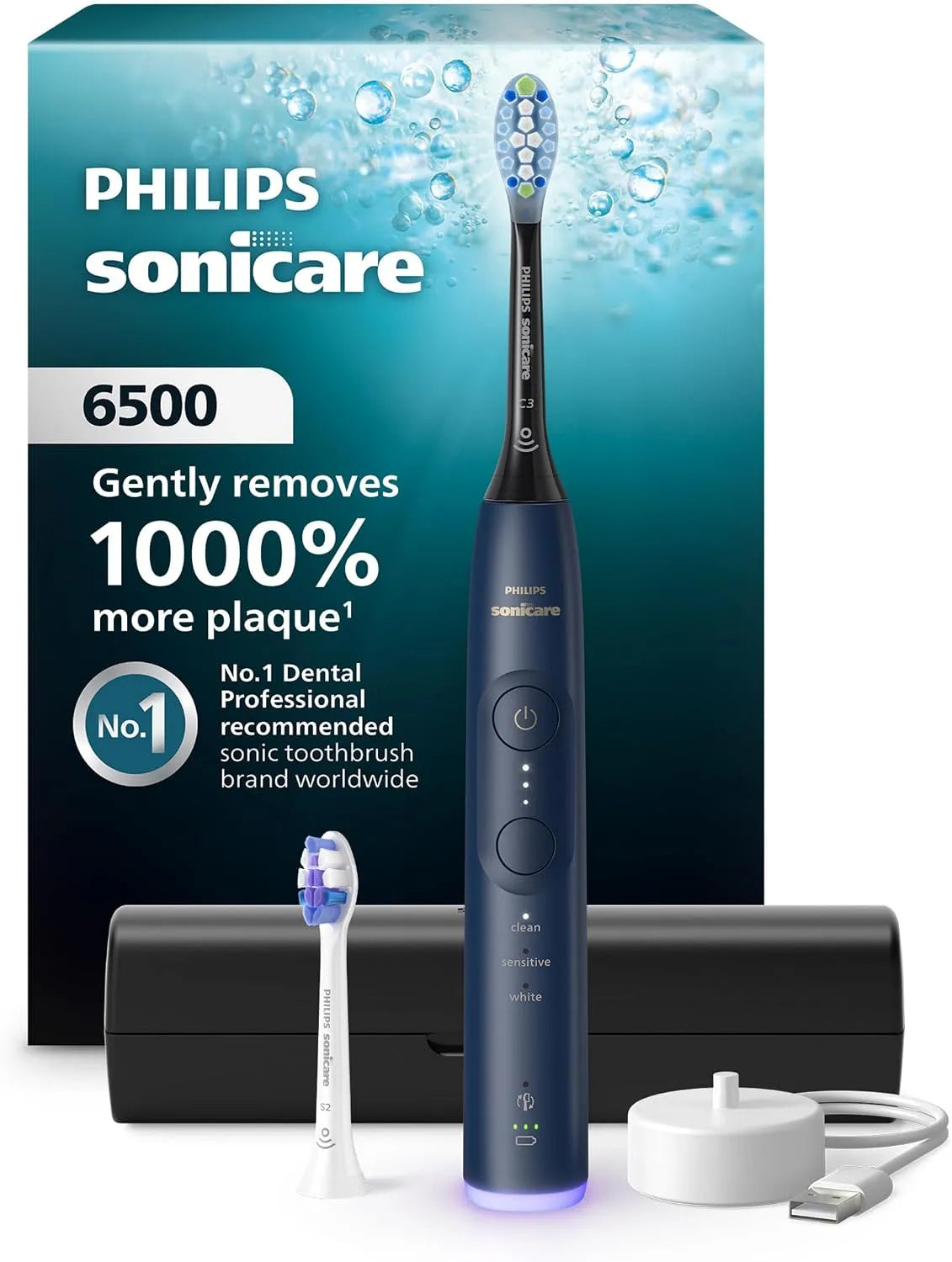 Philips capteur, Brosse, brosse à dents rechargeable, minuteur, dalle IPS