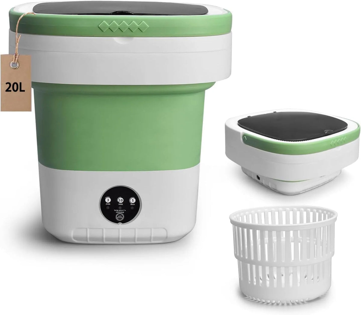 Lave-linge, 20 L, portable, appartement, linge pliable amélioré pour hôtel, maison et voyage