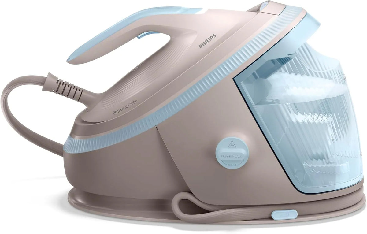 Philips 160g/min PSG7200/60 vapeur TurboPower, Beige, centrale vapeur PerfectCare 7000, 5 bars, Vapeur 160g/min, technologie OptimalTEMP, Semelle