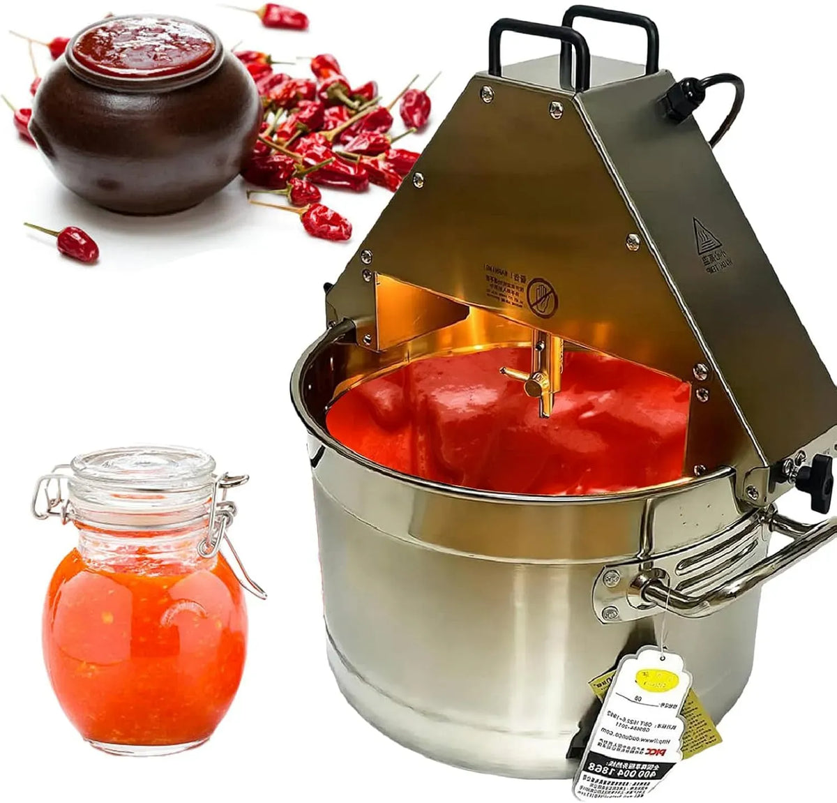 machine à assaisonner, 10 L, 50 W, acier inoxydable, pour sauces et confitures
