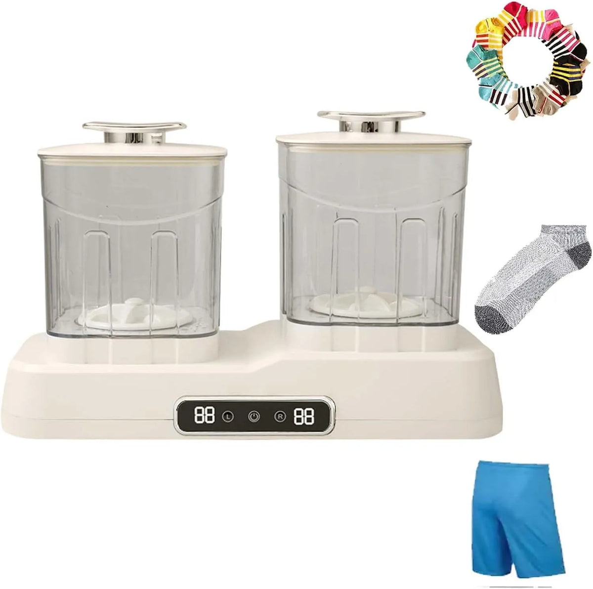 Lave-linge, 2 L, portable, machine à laver le linge, moteur, Lave-linge portable à double chambre 2 litres