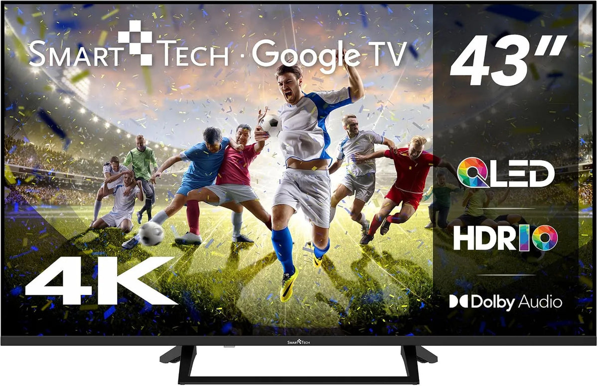 Google 43QG06V 4xHDMI Smart TV, 109 cm, 4 HDMI, 2 USB, téléviseur, 4K UHD, QLED, HDR, son Dolby, HDR10, Dolby Audio, 2xUSB