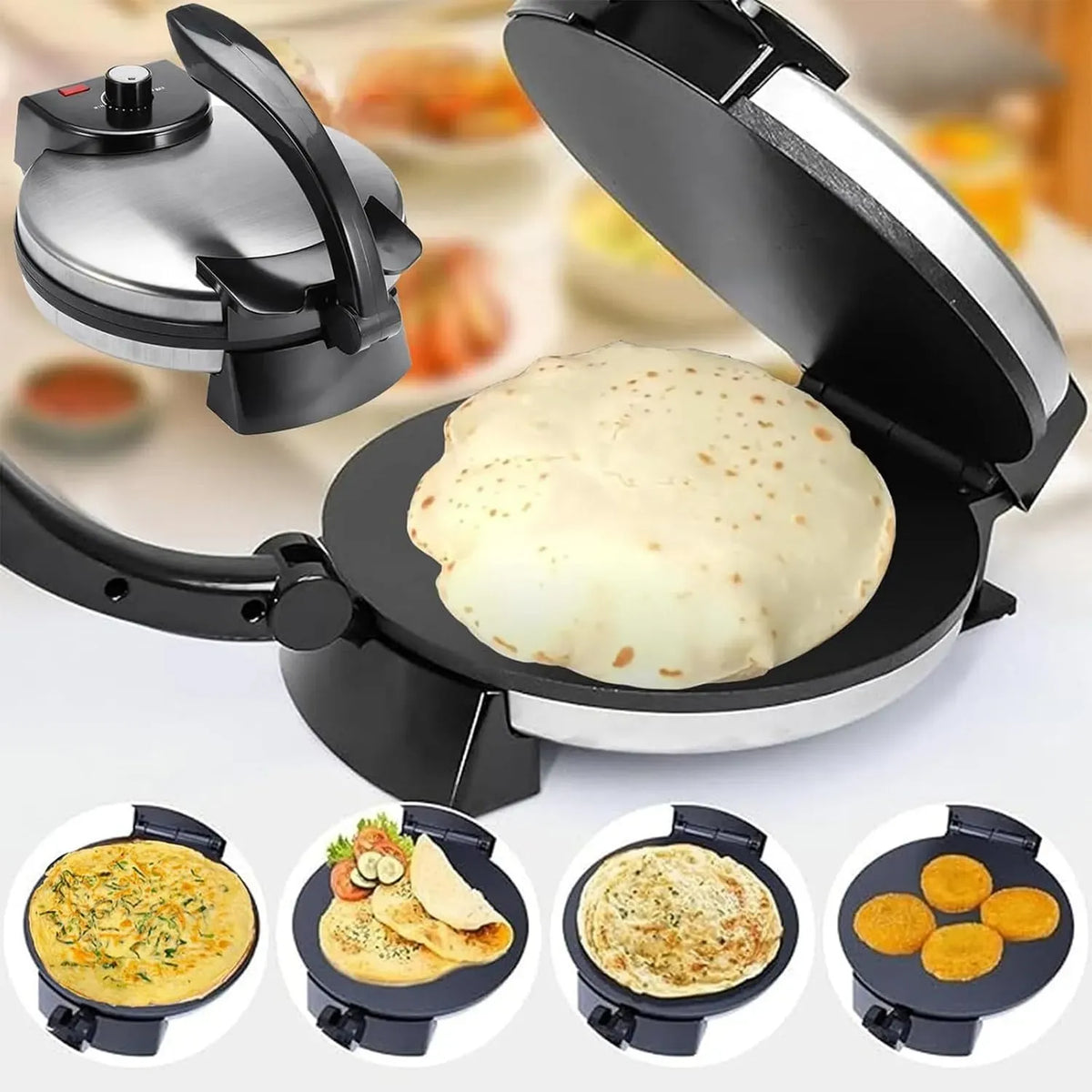 Machine À Rotis, 1500 W, Appareil, 1500W Machine Électrique Automatique À Rotis Et Chapatis