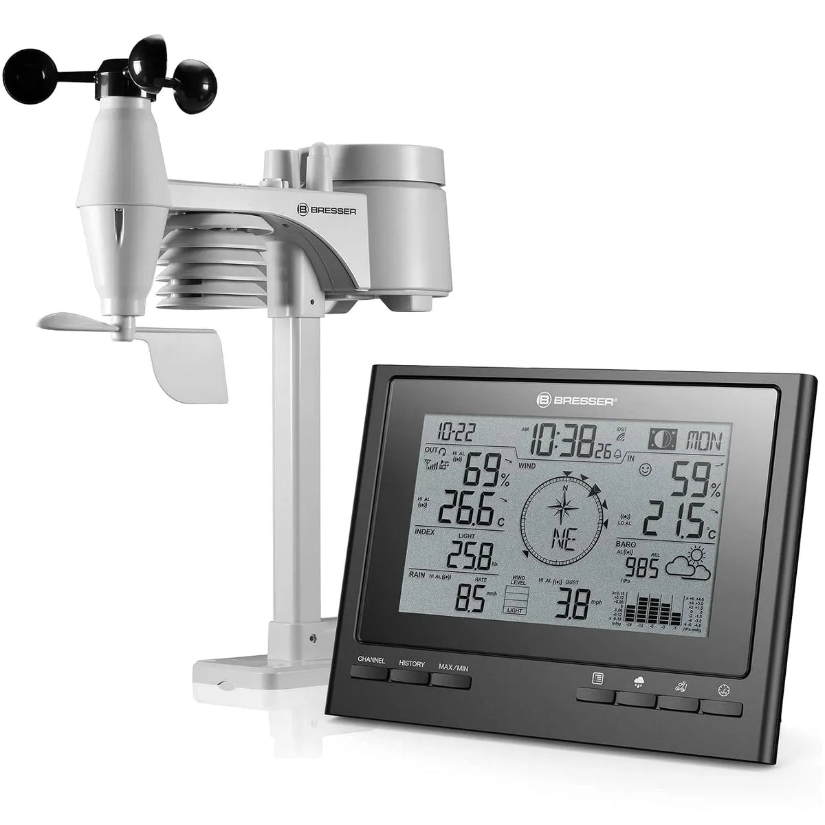 ClimateScout Station, Capteur, station météo sans fil, extérieur, noir