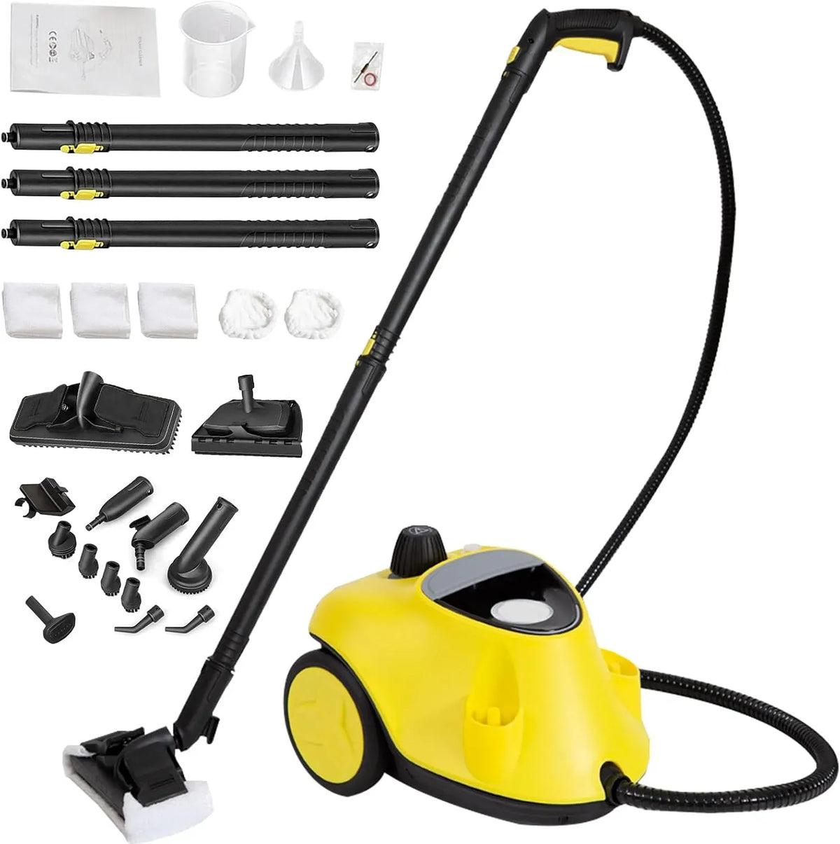 Nettoyeur vapeur, 2,1 L, 2100 W, Upgrade, multi-usage, grand réservoir, usage sur sols, cuisine, voiture, vitres et canapé, Pression 5 bar