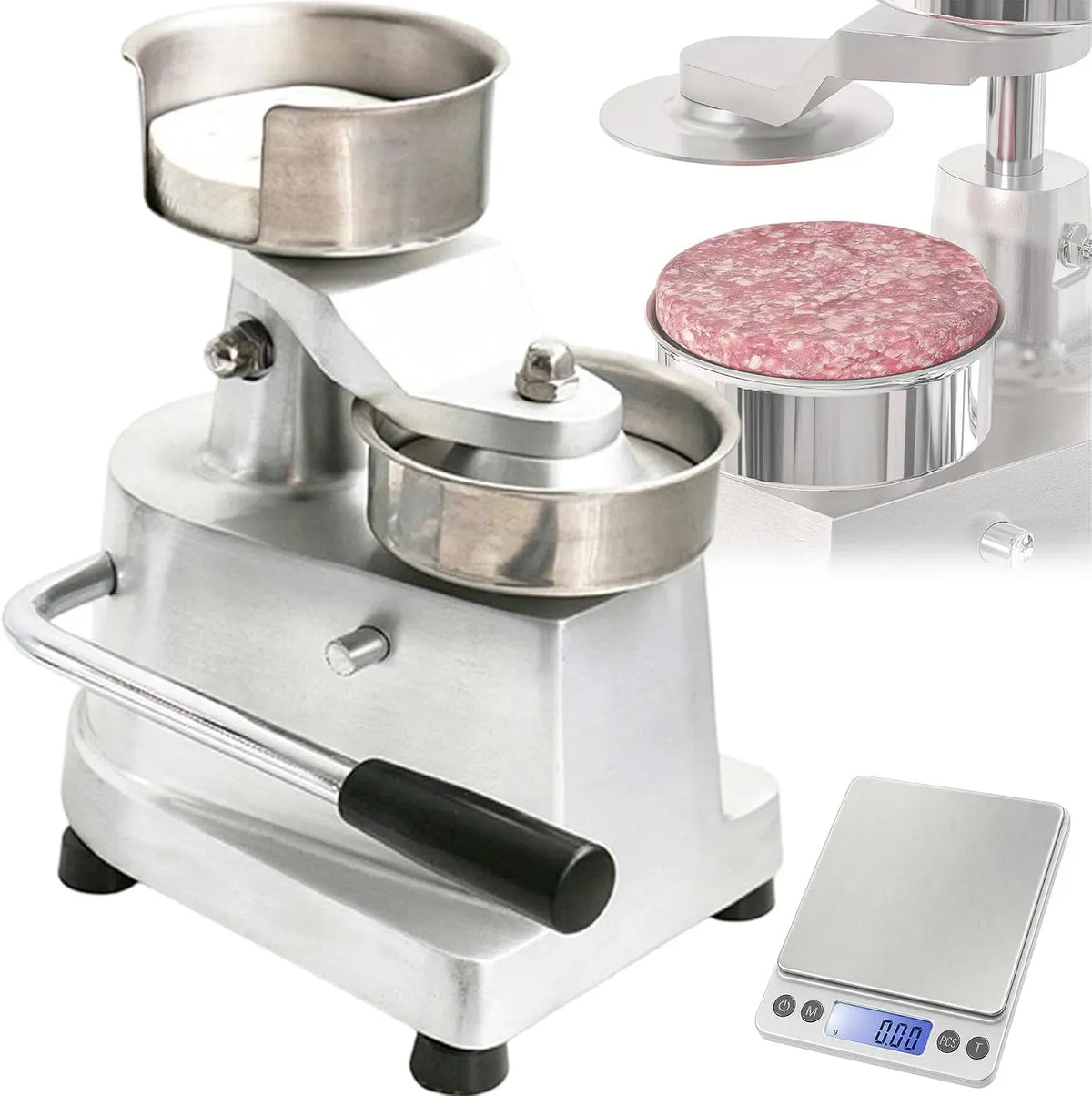 Machine à Hamburger, Presse, professionnel, revêtement antiadhésif, acier inoxydable, pour BœUf