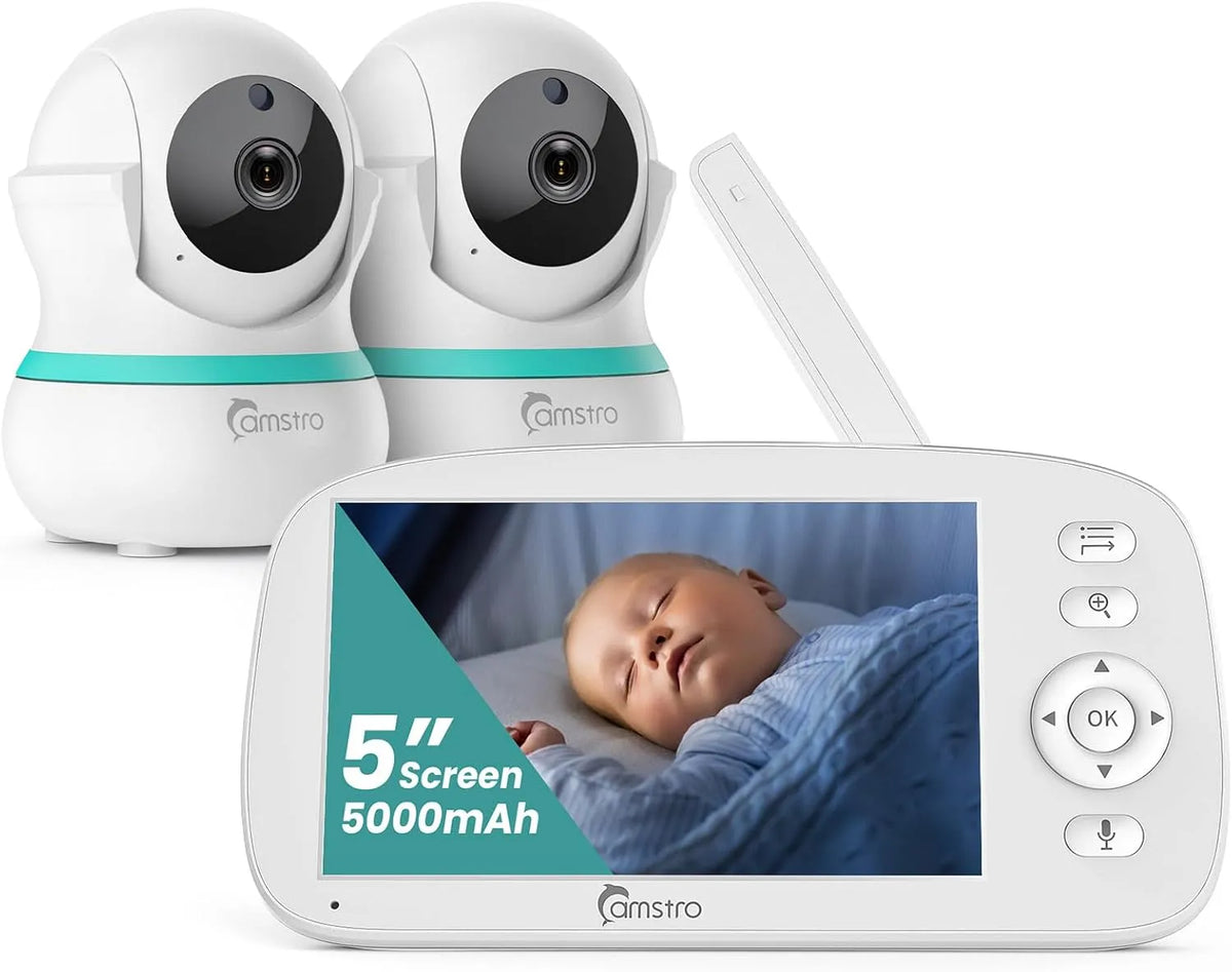 Babyphone, moniteur vidéo pour bébé, 5' BabyPhone 360° Zoom 4X Vision