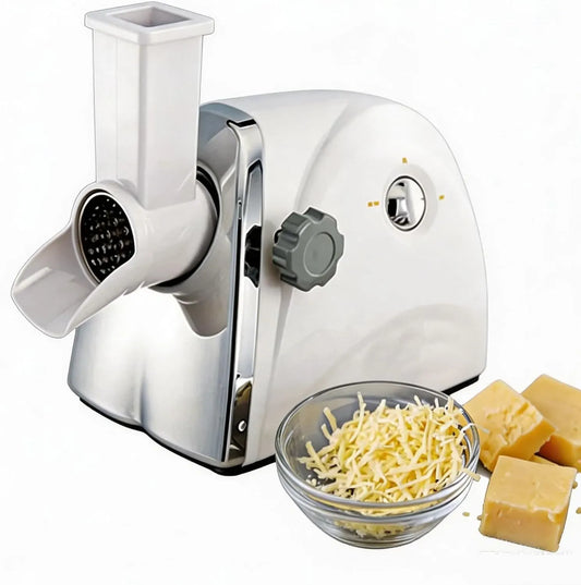 la pizzeria, grande trémie d'alimentation, pour la maison, Râpe à fromage électrique rotative avec 3 lames de coupe en acier inoxydable, 500 g par