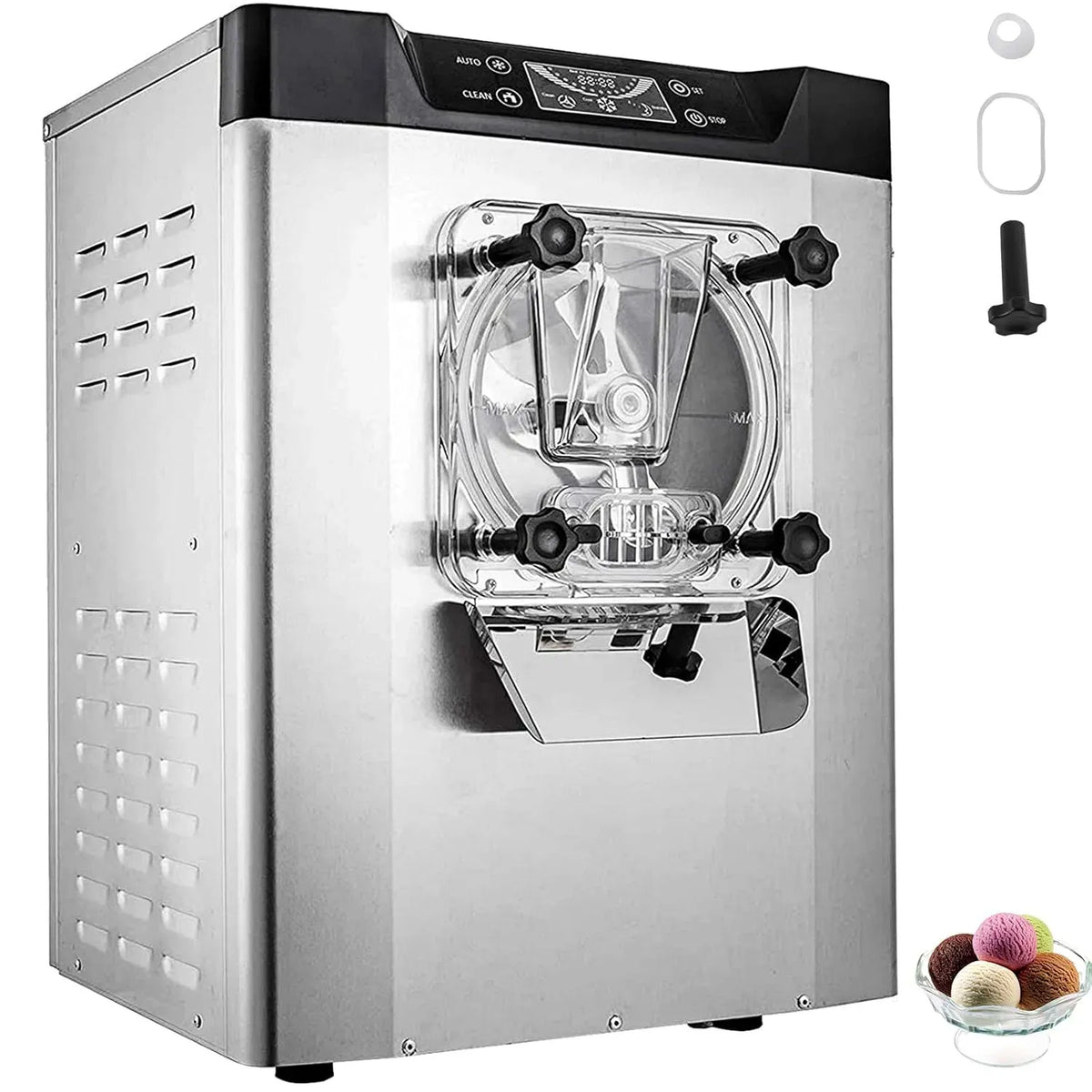 VEVOR YKF-618 Machine à Glace, Machine à Crème, machine à glace et sorbet, machine à café électrique, 20 L/h, écran LCD, restaurant