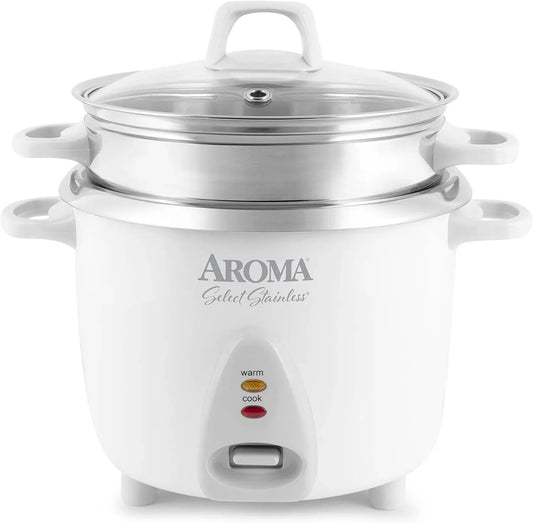 ARC-757-1SG Cuiseur, cuiseur à riz électrique, 3 L, 14 tasses, vapeur, acier inoxydable, pour aliments 14 tasses, Aroma
