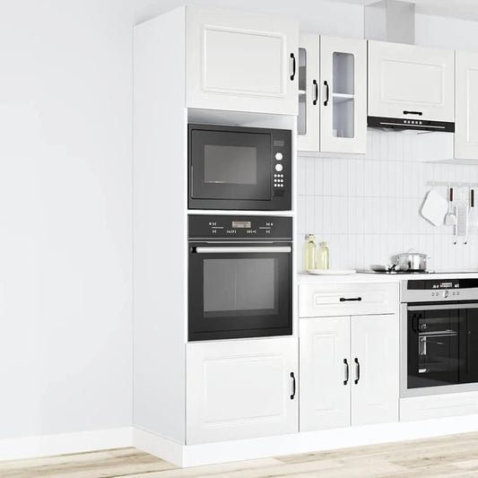 Micro-ondes, 60 x 57 x 207 cm, encastrable, blanc, ATOMSTACK MAKER Lot de 2 armoires encastrées pour cuisinière, en bois robuste avec pieds réglables