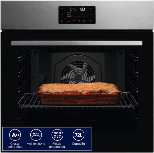 Electrolux EOF4P0Px2 Four électrique, 72 L, encastrable, tactile, acier inoxydable, chauffage rapide automatique