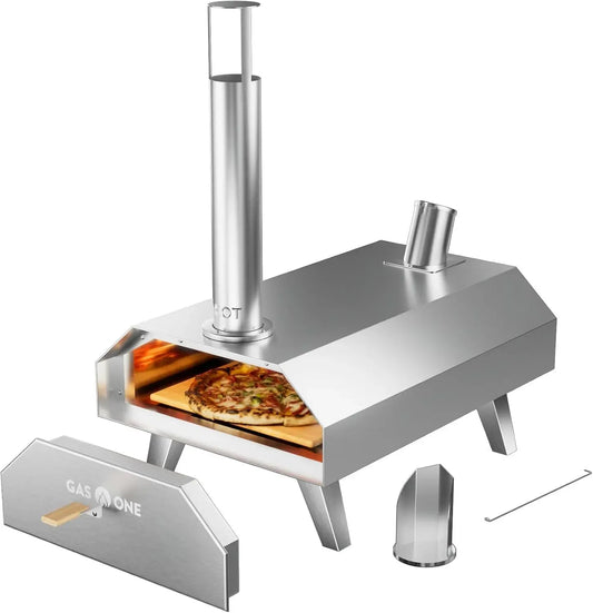Four électrique à pizza, 30,5 cm, GasOne PZW-12A, portable, camping, acier inoxydable, Portable fête
