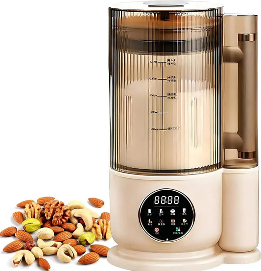 Machine à lait, machine à lait végétal et lait de noix, 1,5 L, minuteur, maintien au chaud, blanc, pour amandes et soja White