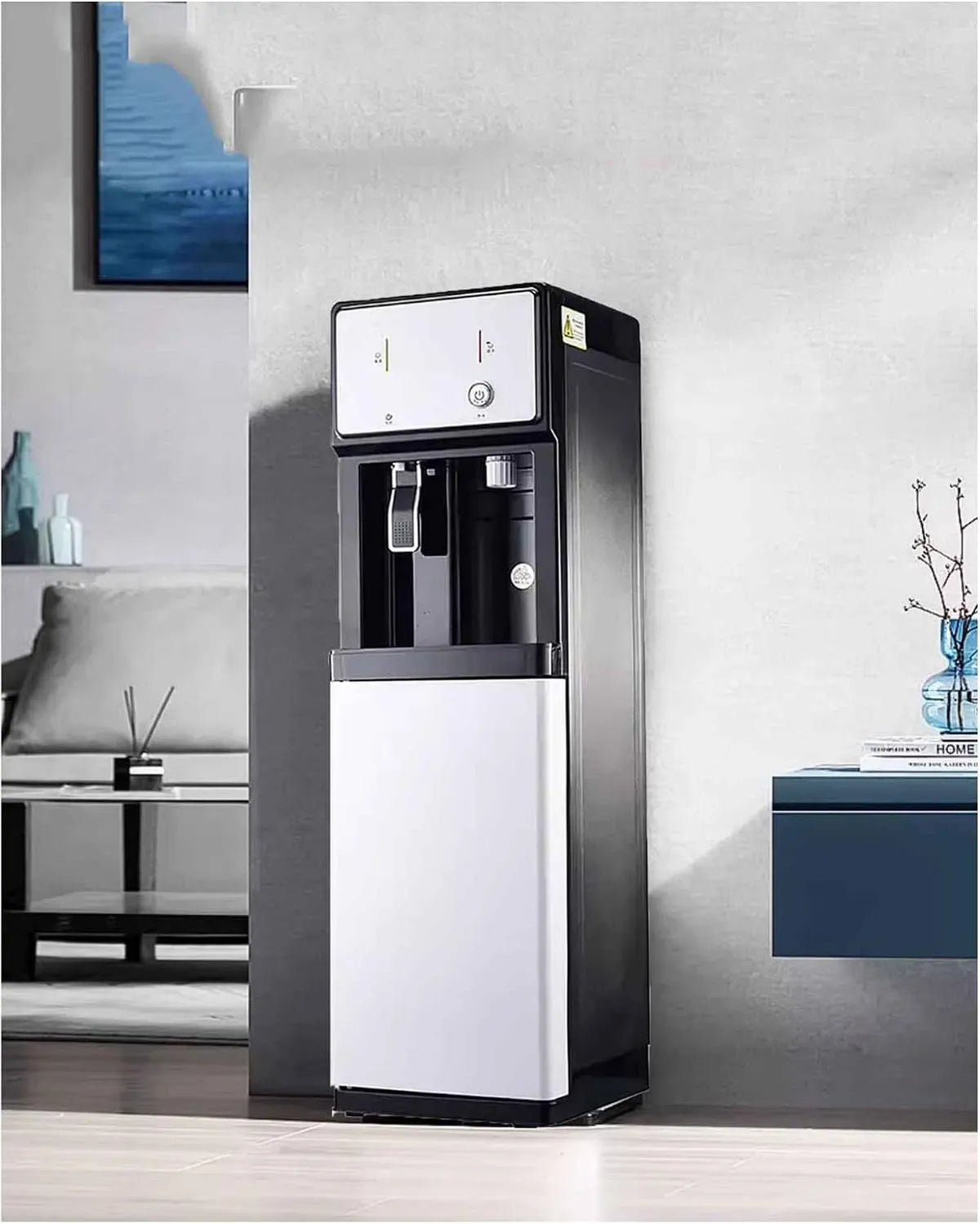 alimentée par Le réseau électrique, Fontaine à Eau sur Pied, pour Idéale pour la Maison, avec Chargement au Sol et Fonction Eau Chaude/Froide, Le