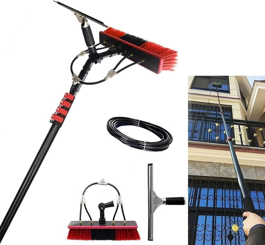 rétractable, nettoyeur, Brosse, 6 m, Brosse de nettoyage de fenêtre en fibre de carbone avec poteau rétractable
