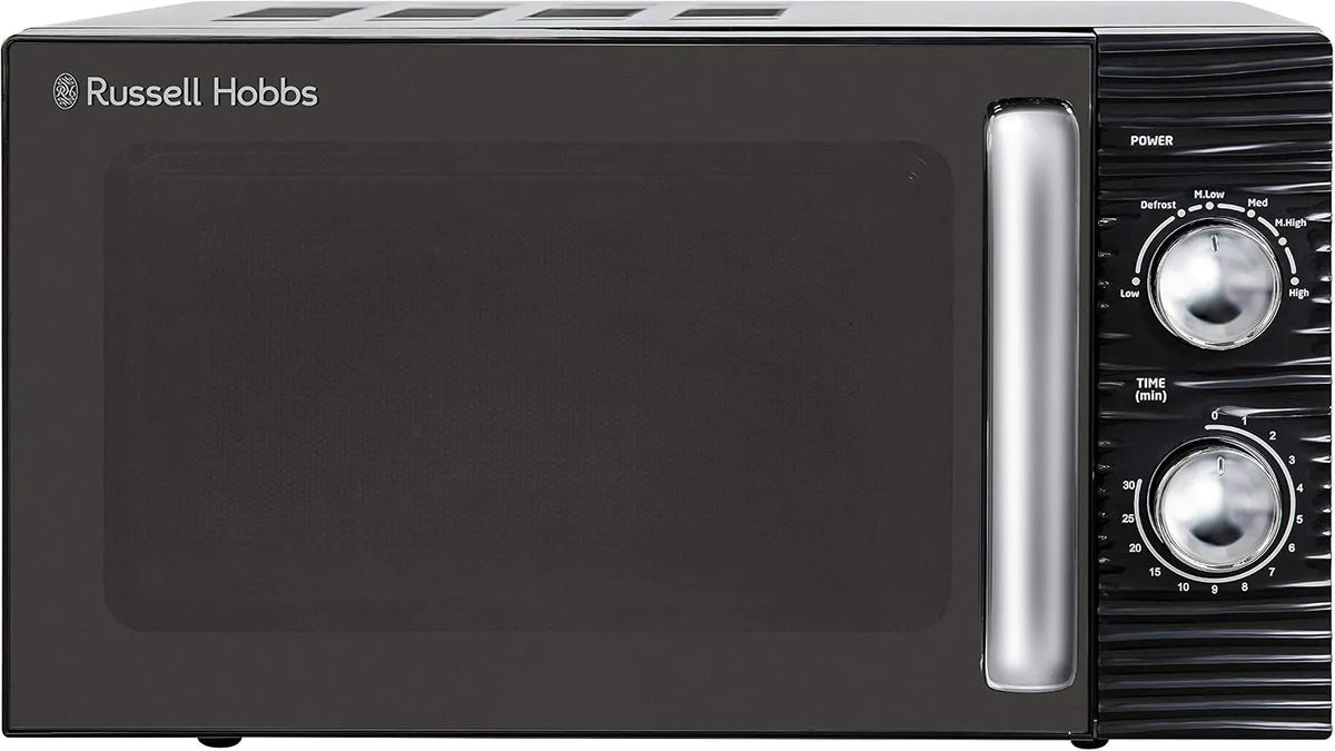 Russell Hobbs RHM1731B-EU Micro-ondes, 17 L, 700 W, minuteur, décongélation, four micro-ondes, noir, 5 Niveaux de Puissance, Facile à Nettoyer