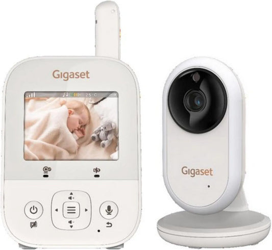 Babyphone, batterie, Capteur, moniteur vidéo pour bébé, écran LCD, 2 zones de température, blanc
