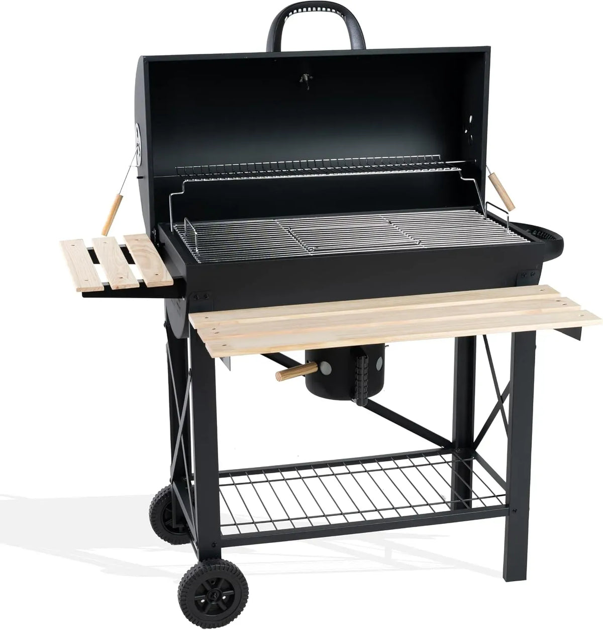 Barbecue, barbecue au charbon, 71x38 cm, extérieur, gril, bois