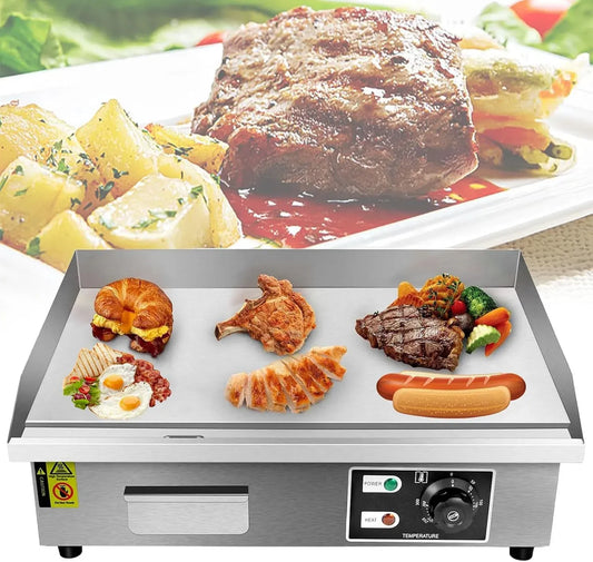 Plaque de cuisson, 22 pouces, 110 V, gril, professionnel, acier inoxydable, Gril Teppanyaki Commercial de 22 '× 14', pour Barbecue