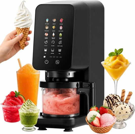 4Swiss IB026 Cream Maker, machine à glace et sorbet, tactile, noir, pour Slush Frozen Yogurt l'italienne Gelato Sorbet Milksh