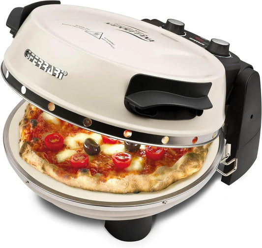 Four électrique à pizza G3Ferrari G1003217, 2 pierres, pizzas et plats, jusqu'à 400 °C, pierre à pizza, en 3 minutes, convient également pour table et