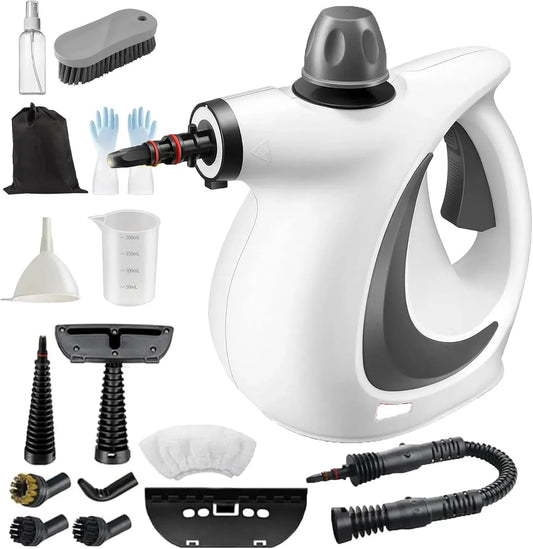 Nettoyeur vapeur, blanc, 2,6 à 3,2 bars avec 13 Accessoires, Steameo Nettoyeur