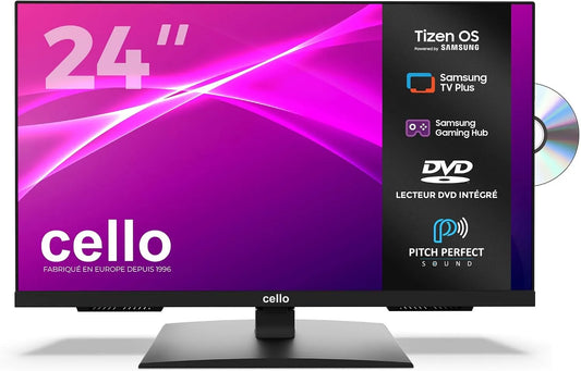 Samsung C2426TZF Smart TV, 24 pouces, téléviseur, Tizen OS, triple tuner DVB-T2, S2, Bluetooth, Gaming Hub, Son Pitch Perfect