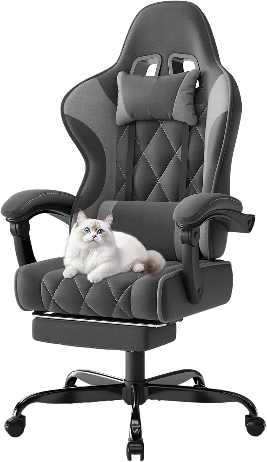 Fauteuil, Chaise, pour Chat, Réglable, Devoko Chaise Gaming Ergonomique en Tissu