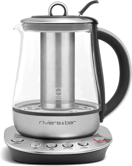 Bouilloire électrique, maintien au chaud, acier inoxydable, Verre Trempé et Inox