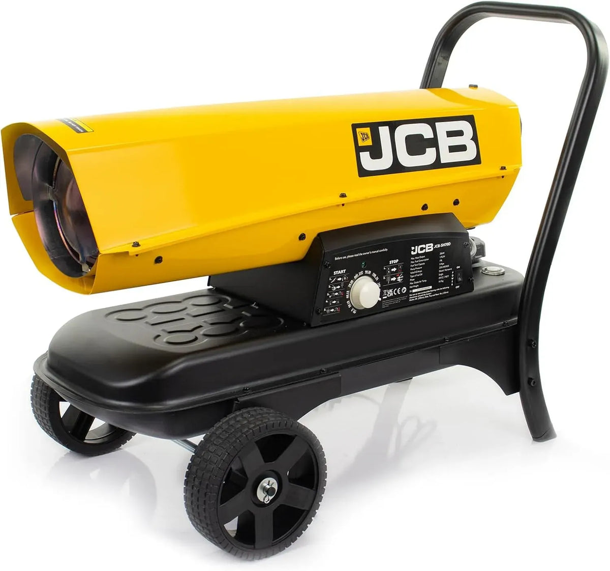 Thermostat intelligent, 19 L, 20 kW, JCB, grand réservoir, Chauffage diesel -SH70DP24 20 kW, Puissance de chauffage de 400 m³