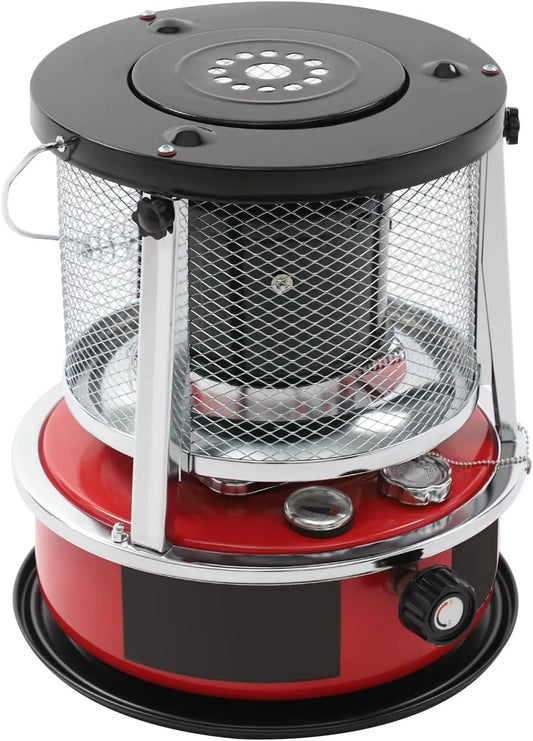 Radiateur électrique, 1,37 L, pose libre, portable, extérieur, grand réservoir, camping, Indépendant de l'électricité avec poignée, Jusqu'à 18 h