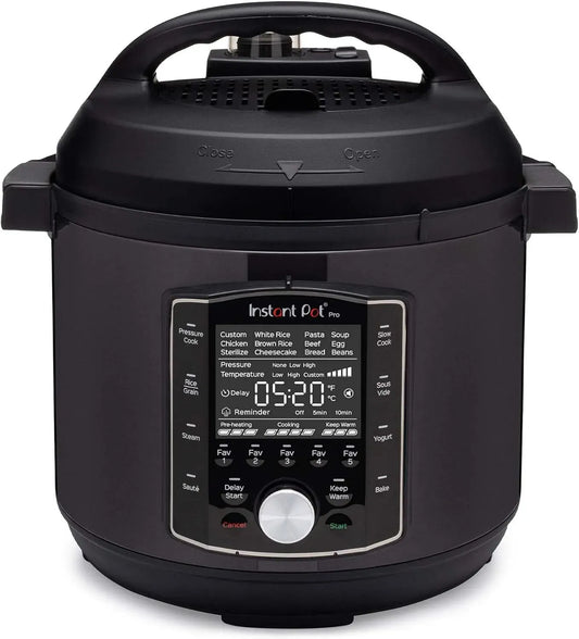 10-en-1 Autocuiseur, appareil électrique de stérilisation, cuiseur à riz électrique, 5,7 L, 1200 W, vapeur, acier inoxydable, noir