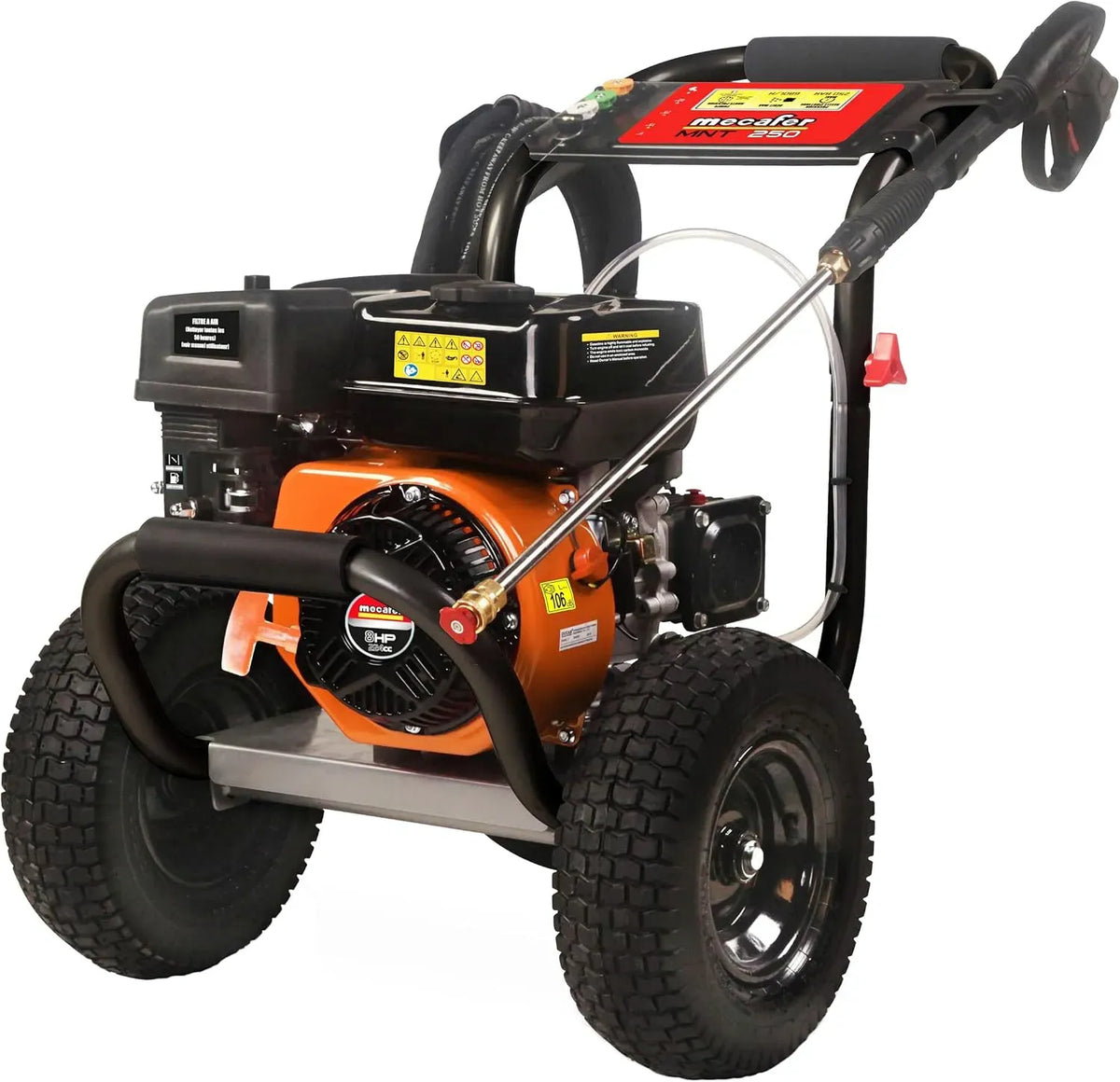 MNT 250 8HP Moteur, Pompe, 680l/h, 250 Bar, Mecafer NHP Thermique MNT 250