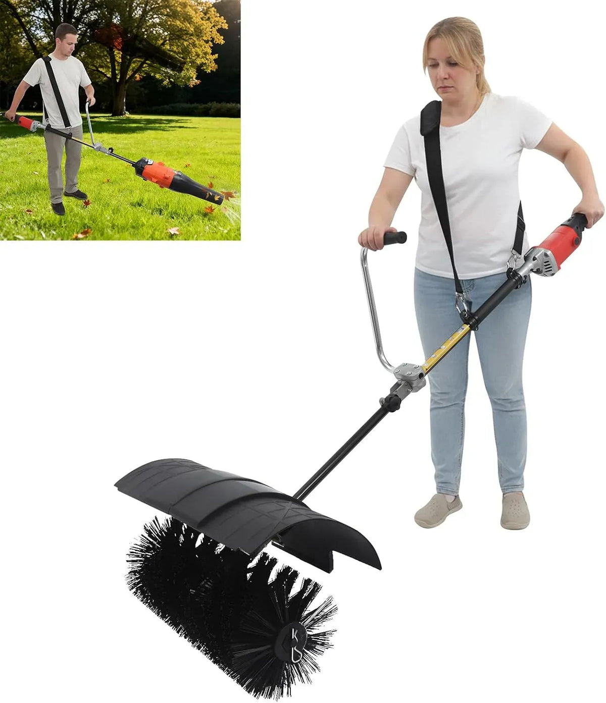 moteur, brosse, machine de balayage des sols, balayeuse de sol, 55 cm, pour le nettoyage de la pelouse