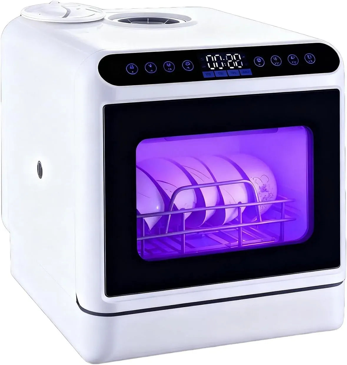 Lave-vaisselle, 5 L, 3 programmes, portable, grand réservoir, 3 Programmes De Lavage Et LED Affichage Pour Séchage