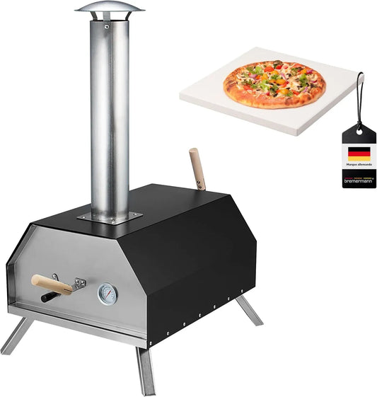 Four électrique à pizza, 30 x 2 x 30 cm, four de cuisson, bremermann Four à pizza avec pierre à pizza 30 x 2 x 30 cm // pour briquet