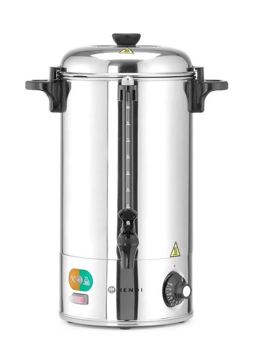 Bouilloire électrique, 9 L, 2200 W, 94 à 99 °C, 230 V, HENDI 230V/2200W, acier inoxydable, 340x227x, 468mm