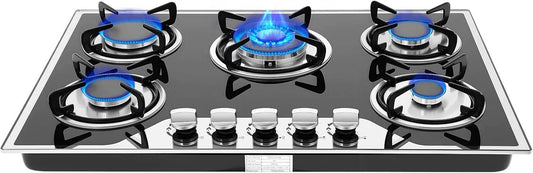Cuisinière avec four, encastrable, régulation de la flamme à 180°