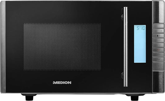 Four électrique 2en1 MD14482, 20 L, 800/1000 W, 8 programmes, gril, décongélation, noir, 5 niveaux de puissance, 20L, 800W, mode décongeler, facile à