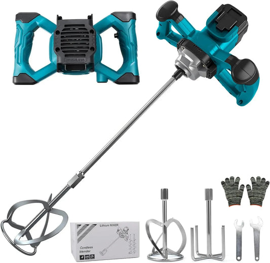 Makita Batterie, 3200 W, 6 vitesses, Malaxeur Mortier Compatible avec Batterie