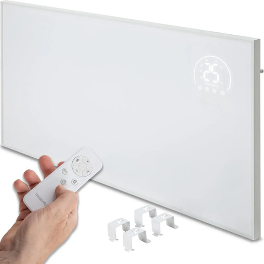 Radiateur électrique, 800 W, Heidenfeld HF-HP140 3-en-1, tactile, Contrôle via App/Télécommande/Écran tactile, 800 Watt jusqu'à 20 m²
