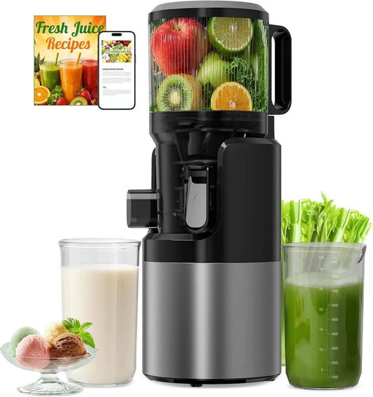 Lave-vaisselle SJ-068 3-en-1, 1,8 L, 400 W, Goulotte XL 152mm, 400W Slow Juicer, Sans BPA
