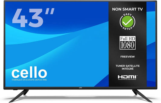 Récepteur satellite C4320DVBDE, 43 pouces, HDMI, USB, Cello Téléviseur LED Non Intelligent C4320DVBDE 43' avec récepteur Satellite intégré